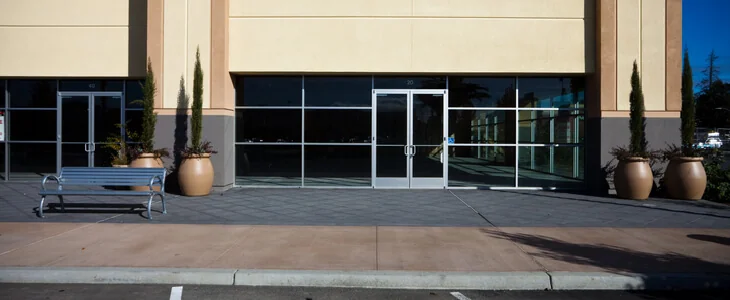 an empty commercial property lot