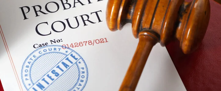 Probate Court Case Number written on a piece of paper